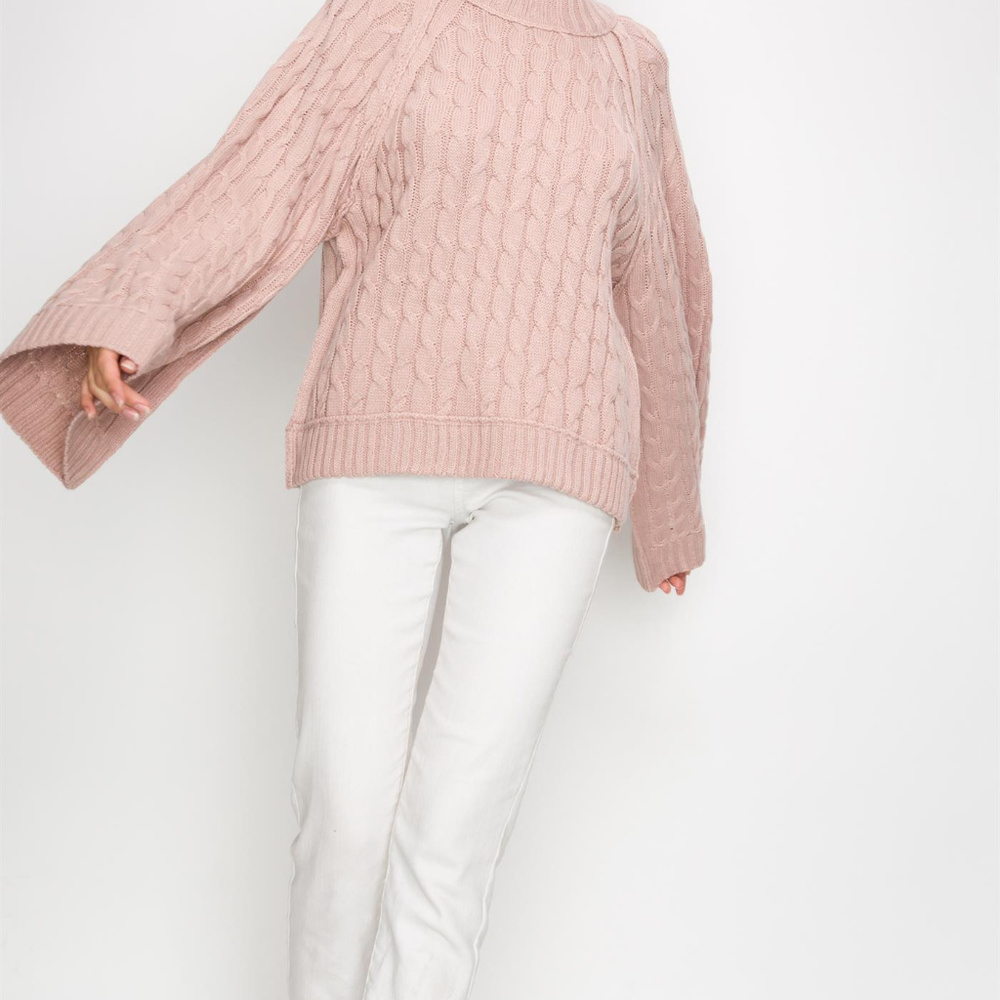 SWEATER PINK KNIT SWEATER - Picture 4 of 4